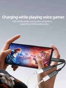 2-In-1 USB-C Headphone Jack & Fast Charging Adapter, Compatible With IPhone 17/16/15 Pro Max Plus, Compatible With IPad, Type-C To 3.5mm Audio Converter Aux Splitter Accessory - Black - View 5