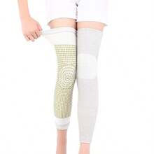 适合中老年人的加厚保暖护膝，防滑羊毛衬里腿套带松紧带，适合冬季户外运动和骑自行车 - 仅可手洗