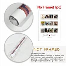 1 Stück Personalisierte 12-Monats-Paar-Fotocollage - Personalisierte Canva-Vorlage mit Namen, Jahrestags-Datum, monatliche Erinnerungen, druckbares Liebesgeschenk, geeignet für Badezimmer-Dekoration, Küchen-Dekoration, Wohnzimmer-Dekoration, Schlafzimmer-Dekoration, optionaler Rahmen - Verschiedenfarbig - Übersicht 6