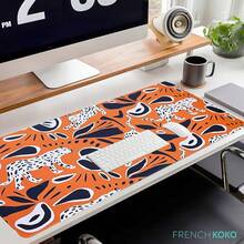 French KOKO Desk, Large Desk Pad Large Mouse Pad Cute Desk Accessories Home Office Essentials XL Desk Desk Pad Keyboard Mouse Desk Pads On Top Of Desks Computer Pink Floral Women Girls - Fashionista - 查看 2