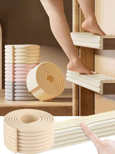 1pc 2m/4m Soft Collision Protection Corner Guard, Dorm Stair Step Pad Baby Safety Bumper Strip Children Table Corner Protector Guard Desk Edge Cushion Strips With Back Adhesive For Coffee Table, Bed And Furniture, Protects From Bumps And Scratches On Table Cornersbaby Shower Family Decorations Gifts