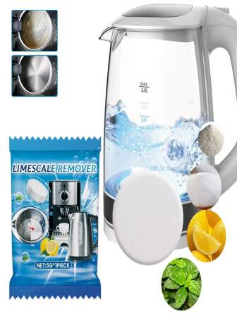 Limescale Cleaning Effervescent Tablets, Cleaning And Renewing Kettle, Coffee Machine Stubborn Stains And Limescale