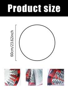 1 pieza Falda para árbol de Navidad, opciones de diámetro de 60/90 cm, decoración a cuadros rojo y negro clásica, diseño con patrón de árbol de Navidad, decoración navideña, decoración del hogar para Navidad, Feliz Navidad