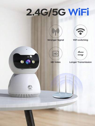 5MP Pan/Tilt Security Camera Indoor, 5G/2.4G WiFi Baby/Pet/Nanny, Cloud SD Card Storage, Type Secure Power Delivery Mode, Night Vision, Floodlight, Way Audio, Siren Alarm, AI Motion Detection view 7