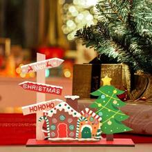 1 pieza Decoración de mesa navideña, Letrero de madera Centropieza de mesa navideña, Decoración de fiesta de Navidad