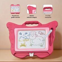 Butterfly-Shaped Magic Drawing Board For Kids - Draws Colorful Erasable Patterns, Ideal Toy For Kids At Home - Pink - View 4