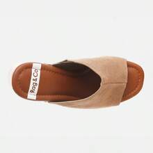 Masaki Soft Suede Leather Wooden Clogs - Grey - View 6