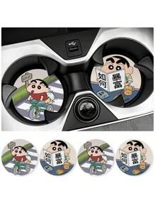 CRAYON SHINCHAN CRAYON SHINCHAN 1pc Crayon Shin Chan Car Water Cup Mat Door Slot Storage Mat Car Interior Supplies Cartoon Car Anti Slip Mat Storage Mat Perfect For Party Supplies And Holiday Gifts Car Decoration Party Decoration Holiday Gift, Carnival Gift, Halloween Gift, Christmas Gift, Party Gift[ Random ] [Due To Manufacturing Reasons, There May Be Slight Defects That Do Not Affect Normal Use]