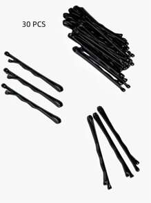 100 buc agrafe de păr ondulate negre pictate cu spray, agrafe casual, agrafe cu gheare, agrafe de păr