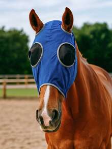 Horse Head Mask, Face Mask, Anti-Mosquito Mask, Anti-Insect Mask, Anti-Fly Mask, Elastic Horse Riding Supplies