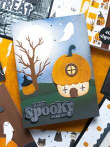 1 Packung Halloween Kürbis Haus Stil Metall Ausstecher für Geburtstag, Hochzeit, Dekoration, Scrapbooking, Papierkunst, DIY, Handwerk, Grußkarten Herstellung, Feiertags Dekoration