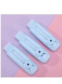 4pcs/3pcs/2pcs/1pc Retractable Erasers, Super Clean Smudge-Free Non-Crumbling Erasers, Student Correction Stationery Erasers, Back To School Essential, Reward Small Gifts