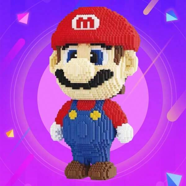 SuperMario Thematisches Bauklötze Spielzeug, Puzzle-Spiel zur Verbesserung der Konzentration, dekorative Blöcke für das Zimmer, Geburtstagsgeschenk, Partyspiel, DIY Bastelset, Zusammenbau Modell Tiere & Figuren