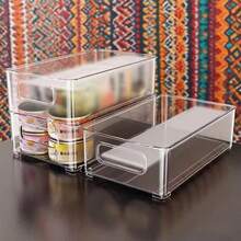 1 件亚克力透明桌面宠物用品收纳盒，大容量猫粮罐头和零食收纳盒 - 無色 - 查看 5