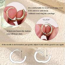 3Pairs Gold Hoop Earrings Set For Women Chunky Huggie Dainty Earrings Jewelry For Women Teens