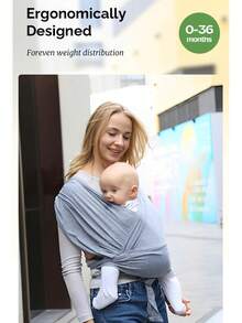 LELE LON 符合人体工学的婴儿背包式新生儿背带，配有背包肩带，户外育儿X型支撑，舒适婴儿背带，适合户外育儿，配有背包肩带，Sears Back Wrap