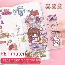 Caja de 100 pegatinas con diseños de dibujos animados, pegatinas multiusos lindas para manualidades, decorar cuadernos, botellas de agua, electrodomésticos, portátiles, planificadores, regalos para hombres y mujeres, material de pegatina de alta calidad para scrapbooking, diarios, fundas de teléfono, calcomanías gráficas pequeñas y resistentes al agua - Multicolor - Ver 2