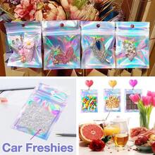 Smell Proof Bags And Resealable Foil Pouch Mylar Sample Bag Great For Party Favor Food Storage Holographic Color (50pcs6x9 Inch) - 3x4英寸 - 查看 5