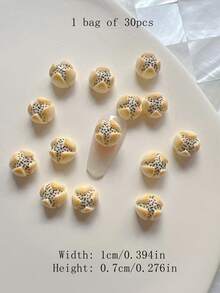 1 Pack 3D Resin Jewelry Decorations, Chinese Steamed Buns, Dumplings, Hamburgers, Bread Resin Accessories