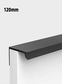 1pc Solid Aluminum Alloy Cabinet Door Handle, Modern Black Pulls Cabinet Drawer Dresser Handles Knobs, Polished Finish - Black - View 14