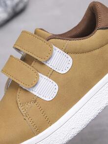 1双休闲户外学生春秋男女儿童魔术贴舒适防滑时尚平底运动鞋 - 黃色 - 查看 7