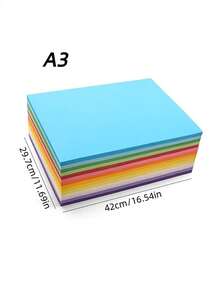 100/200/500 Sheets A4 Copy Paper, Double-Sided Printing, A4 Printing Paper, Student Eye-Protecting Office Paper, Pure Wood Pulp Material, Scratch Paper, Suitable For Printing, DIY Card Making, Painting, Packaging, Scrapbooking, Birthday Gifts, Cards, School Projects, High-Quality Multi-Color Origami Paper, Smooth Surface - Multicolor - View 3