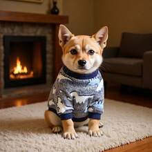 Dinosaur Print Warm Fleece Hoodie For Small/Medium Dogs, Comfortable & Fashionable Pet Clothes For Autumn/Winter