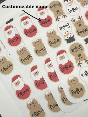 50 piezas/1 set, Etiquetas de regalo de Navidad personalizadas - Etiquetas festivas personalizadas "Para" - Hojas de pegatinas para envolver y obsequiar regalos, multifuncionales, ornamentales, reutilizables, exquisitas, elegantes, de alta calidad, coloridas, modernas, personalizadas, únicas, regalos ideales para él, regalos ideales para ella, novio, papá, novia, mamá, familia, amigos, salón de té, hogar, jardín, oficina, para aniversarios, para el Día de San Valentín, para el Día de la Madre, para cumpleaños, para el Día del Padre, para graduaciones, para bodas, para inauguración de la casa, suministros de fiesta personalizados, suministros de regalo de Navidad