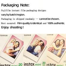 FujiFilm Mini 20 Sheets Of White Edge Photo Paper Compatible With Mini 7+/11/40/90/Evo/12/41 Polaroid Cameras