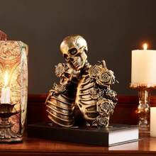 Skelett Dekoration für Halloween: Harz Gotik Stil Skelett Paar Statue, Vintage Heim Dekoration Regal Kamin Kaminsims Sammlerstück Hochzeitsgeschenk