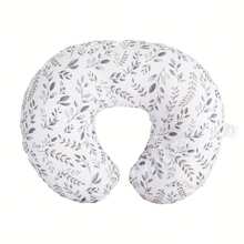 1 Multi-Function Adjustable C-Shaped Nursing Pillow With Removable Cover, Machine Washable Lightweight Support Pad, New Mom Gift, Taupe Leaves, Breastfeeding Nursing Essential, Firm Fiber Filling, Machine Washable - Màu be - Xem 1