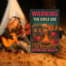 1 Pcs 8" X 12" Funny Bar Sign - Girls Are Drinking Again! Unique Gift For Hen Night. Home Decor Rustic Metal Plaque, Bar Pub Games Room Decor Rustic Style Decor Metal Tin Sign Outdoor Indoor Wall Panel Retro Vintage Mural Gift Ideas Funny Tin Sign Tin Decor Vintage Inspired Wall Poster Men'S Cave Courtyard Garden Wall Decor, Home Decoration, Metal Sign Gift, Wall Art Wall Decor For Home Kitchen Bar Patio Room Garage Retro Tin Poster Plaque 8X12 Inch - Kiểu-12 - Xem 4