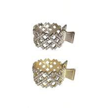 2pcs Metal Hollow Rhinestone Faux Pearl Hair Claw, Daily Use Ponytail Holder, Elegant Chic And Minimalist, Versatile Hair Accessory Hair Clips Hair Jaw Fall Winter Hair Accessories For Women For Vacation Outfits Woman - Gold - View 12