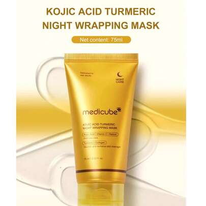 Medicube Medicuebe 姜黄维生素C睡眠面膜，提亮肤色，打造纯净透亮美肌，韩国护肤产品