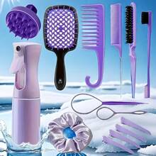 Set de 14 instrumente de coafat păr, inclusiv pieptene de masaj, sticlă cu pulverizator, pieptene gol, pieptene de coafat, pieptene de îndreptat părul, pieptene cu mâner gol, pieptene pentru ondulat, pieptene pentru spate, pieptene pentru ondulat, instrumente de coafat păr, perie de păr, pieptene pentru descurcat părul, frizerie, instrumente de păr, produse pentru păr, perie, perie netedă pentru spate, îngrijirea părului, perii de păr, pieptene pentru păr, perie de păr, perie de păr, perie mică pentru păr, produse pentru păr creț, echipament de coafură, Crăciun, frizerie, coafură, pieptene din lemn, articole esențiale de călătorie, coafură, coafură