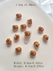 1 Pack 3D Resin Jewelry Decorations, Chinese Steamed Buns, Dumplings, Hamburgers, Bread Resin Accessories