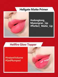 HOLIKA HOLIKA Devil's Plumper 01 Imprimación Mate | Completa los labios mate voluminosos | Nuevo concepto de imprimación para labios mate voluminosos | Brillo, voluminoso | Brillo extremo voluminoso para labios | K-Beauty | Maquillaje coreano