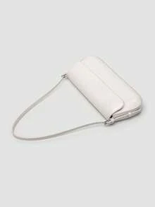 1 Túi đeo vai da PU cao cấp thời trang tối giản, thích hợp cho việc mua sắm, đi chơi, tiệc tùng, túi xách nữ thanh lịch, túi đi làm cho nữ - Màu be - Xem 5