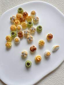 1 Pack 3D Resin Jewelry Decorations, Chinese Steamed Buns, Dumplings, Hamburgers, Bread Resin Accessories