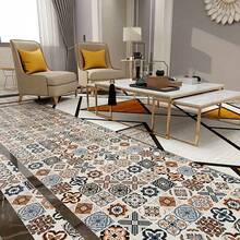 1 Roll Boho Geometric Pattern Self-Adhesive Removable Vinyl Floor Tile Sticker, 15.76 Inch Wide, Stickers, Wall Decal, Vinyl Decal For Home Decorations, Spring Decoration Items Refresh Your Home, Rama Decoration Stickers Floor Tiles Flooring Floor Tiles Self Adhesive Floor Tiles Peel Stick Living Room Decor Room Decor Kitchen - Multicolor - View 17