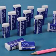 10 件装 2B 铅笔橡皮擦、学生考试素描绘图 PVC 橡皮擦、清洁简约、文具套装、返校、学习用品、可爱文具、校园色彩、文具、圣诞节 - 彩色 - 查看 4