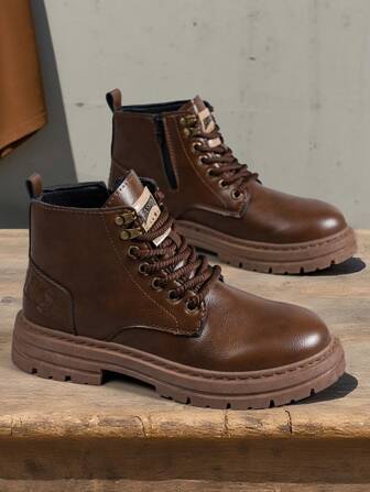 Couples High-Top Boots, Men's Work Boots, Motorcycle Boots, Elevator Boots, Men's Shoes, Men's Boots