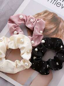 2pcs Women Solid Color Bow Ribbon Velvet Hair Tie, Elegant And Simple Vintage Hairstyle Accessories Suitable For Daily Wear Ponytail Holders Hair Elastics Hair Rubber Bands Scrunchies Hair Rope Elastic Hair Tie, Hair Bobbles ,Gifts Head Accessories