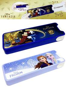 1 件可变形魔法笔盒史迪仔卡通魔术盒冰雪奇缘多功能趣味魔法男孩女孩生日礼物大容量化妆品收纳盒化妆盒，可装口红、刷子、护肤品、手机、硬币、小物品，适用于家庭、礼物、度假和节日万圣节圣诞节多功能用途 - 彩色 - 查看 2