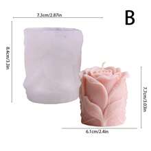 1 pieza Molde de silicona con forma de alas de rosa para vela con aroma a rosa, decoración y regalo creativo para el Día de San Valentín