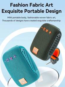 T&G Altavoz portátil con clip T&G TG392, resistente al agua IPX4, graves potentes, adecuado para ciclismo, con salida de audio para tarjeta/USB y excelente calidad de graves para tu disfrute