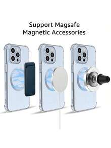 5pcs Magsafe Ring Metal Ring Sticker Magnetic Ring Phone Holder Accessories - Black - View 7