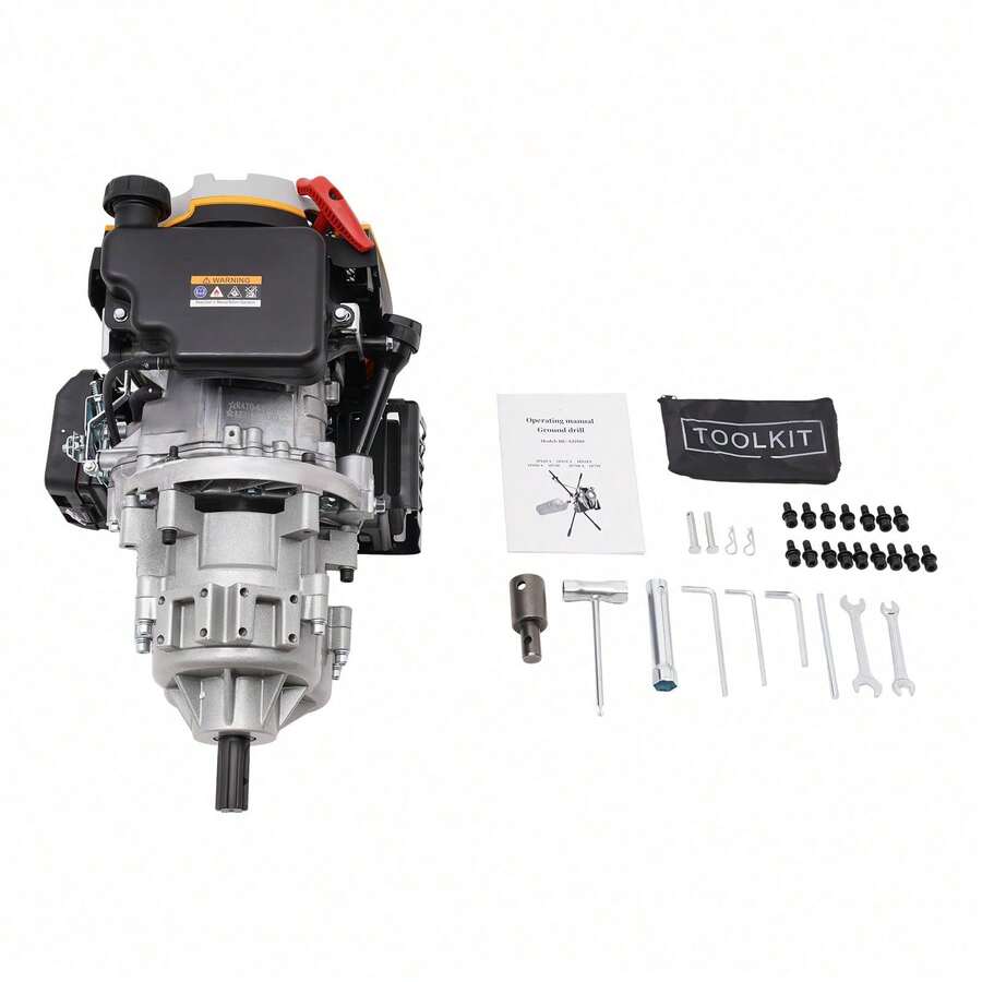 SENDERPICK 4 Stroke Post Hole Digging Machine Earth Digging Machine Two Man Earth Digging Machine - Black - View 1