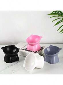 1 个加高猫碗，防呕吐 15 度倾斜猫托盘，底座稳定，不易翻倒，宠物饮水或喂食站，适用于室内猫狗，可在洗碗机中清洗