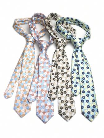1 pièce Cravate faite main florale pour hommes et femmes, convenant pour la rue, les fêtes et la personnalité